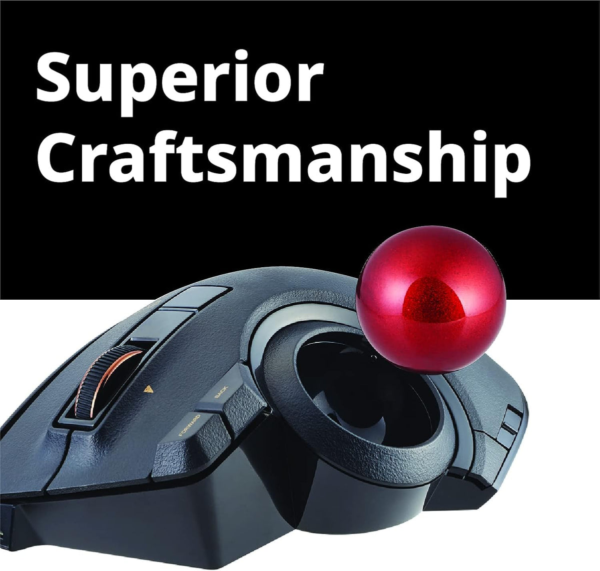 Black 8-Button Thumb-Operated Trackball Mouse, Pack of 2 J85023
