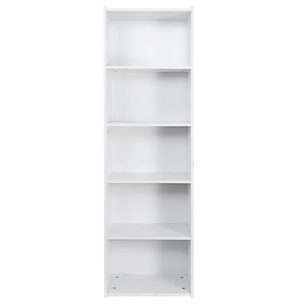 5-Tier Narrow Freestanding Bookcase with Adjustable Shelves O79291