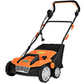 15 in. 13 Amp Corded Electric Push Mower Dethatcher Orange U209495