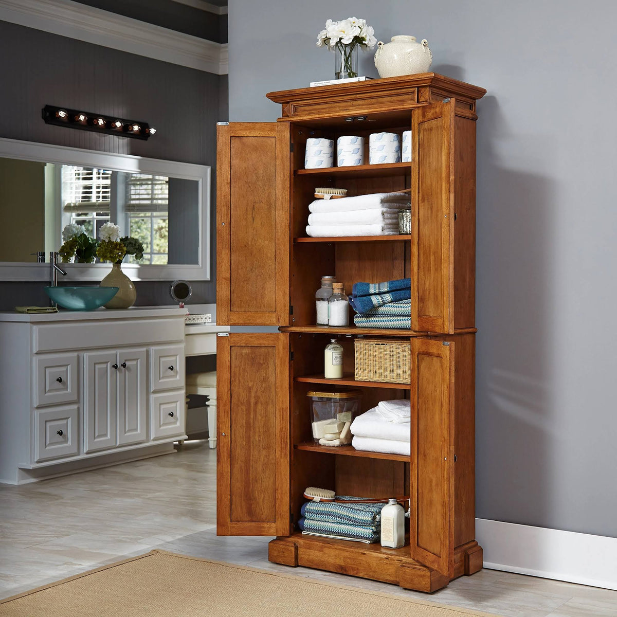 Distressed Oak Pantry B787488