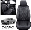 Black Waterproof Leather Car Seat Covers 2 PCS Front P9934