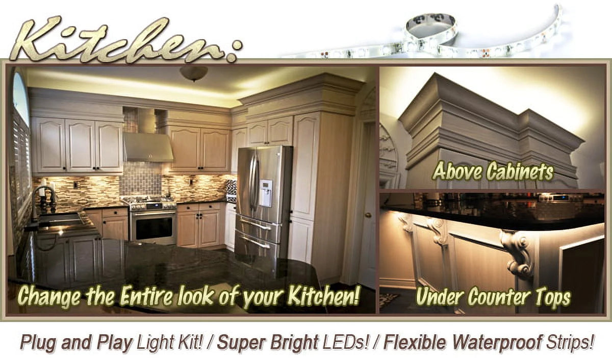 32.8 ft Warm White LED Strip Lighting Kit K9532