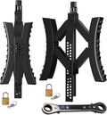 Black Metal Wheel Chock Stabilizer 2 Packs Q463845