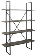 Black Gray Bookcase O70860