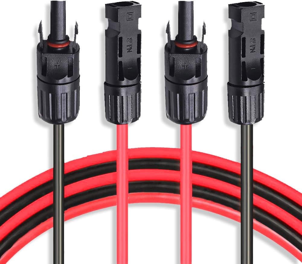 20 Feet 10AWG Solar Extension Cable with Female and Male Connector W573