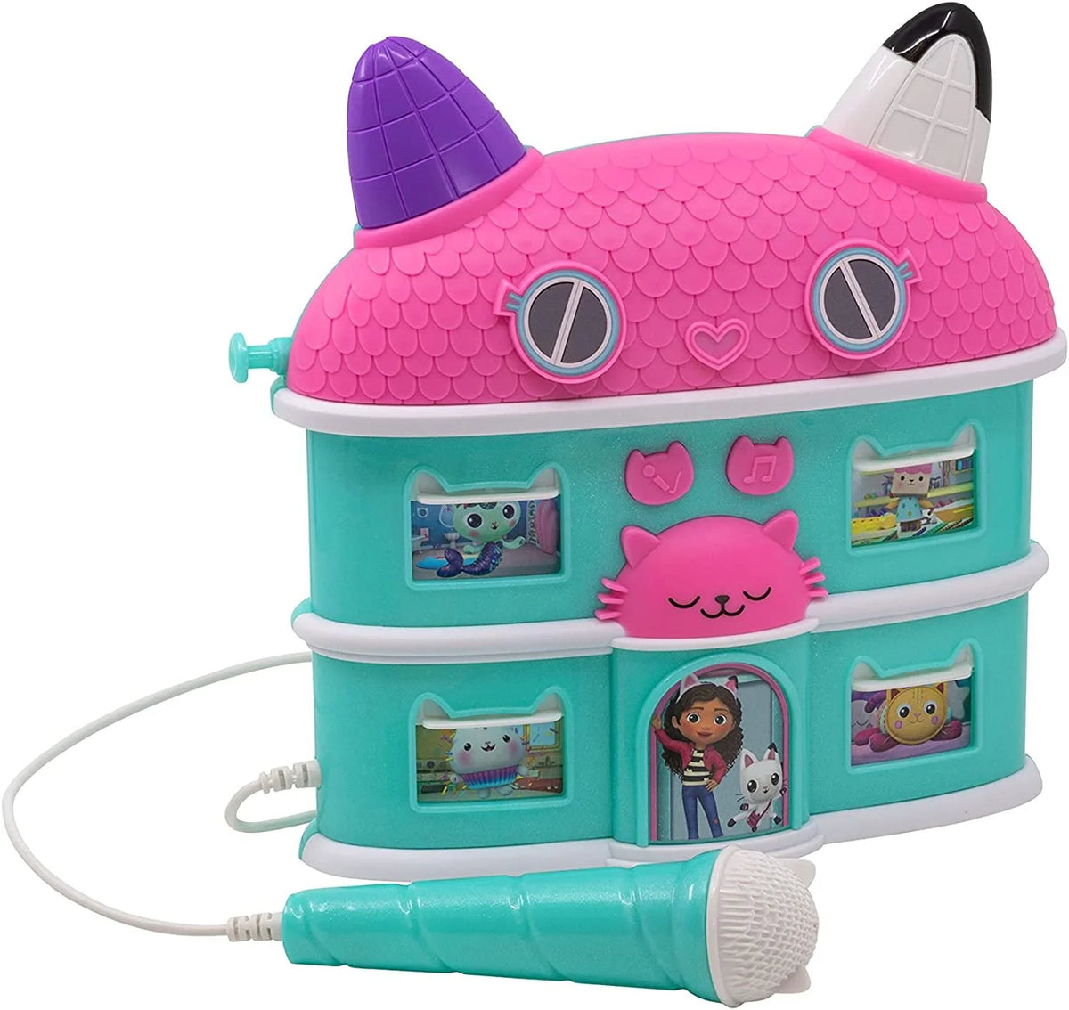 Gabby Sing Along Boom Box Speaker with Microphone, Karaoke Machine with Built in Music and Sound Effects H80066