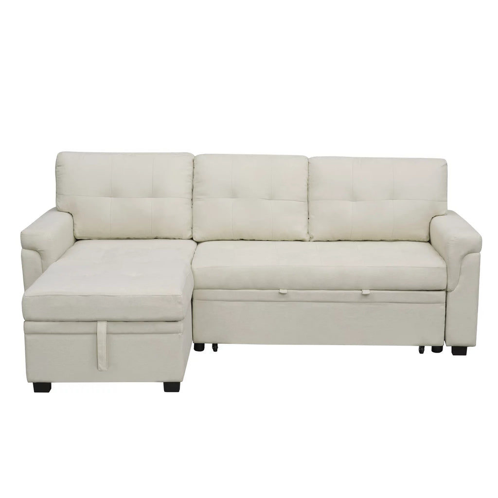Reversible Sleeper Sectional Sofa with Storage Chaise N3692