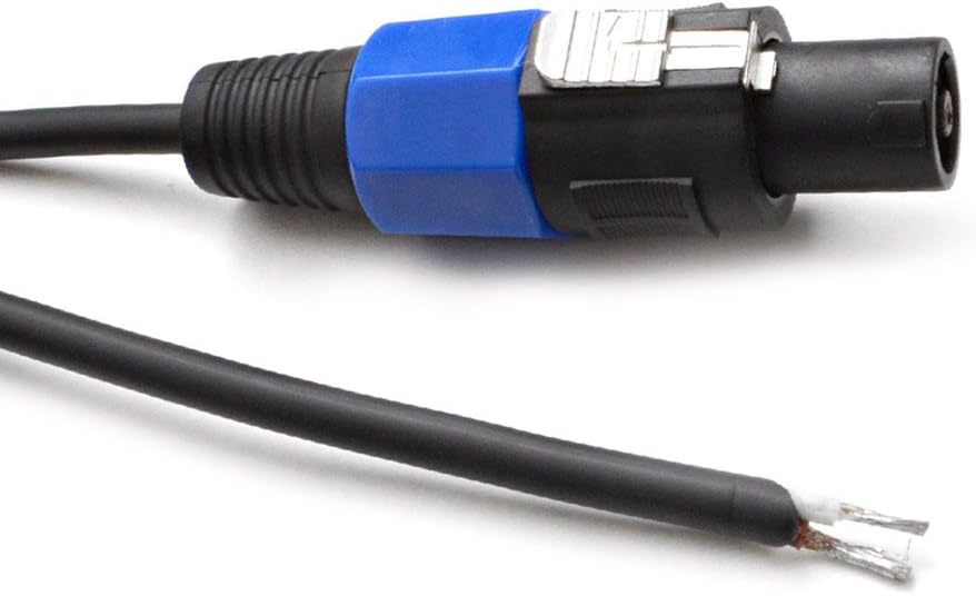 50 Foot Raw Wire to Speakon Speaker Cable 16 Guage Pack of 2 R414