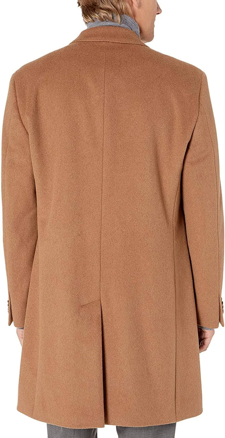 Wool-Blend Over Coat Slim-Fit 40r Camel R79269