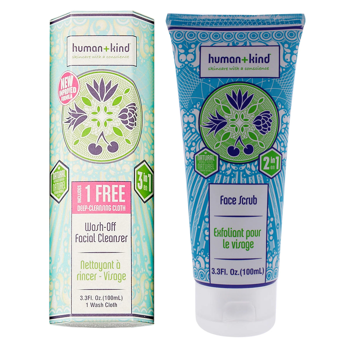 Wash-Off Facial Cleanser and Face Scrub Kit 2 Pc E33462