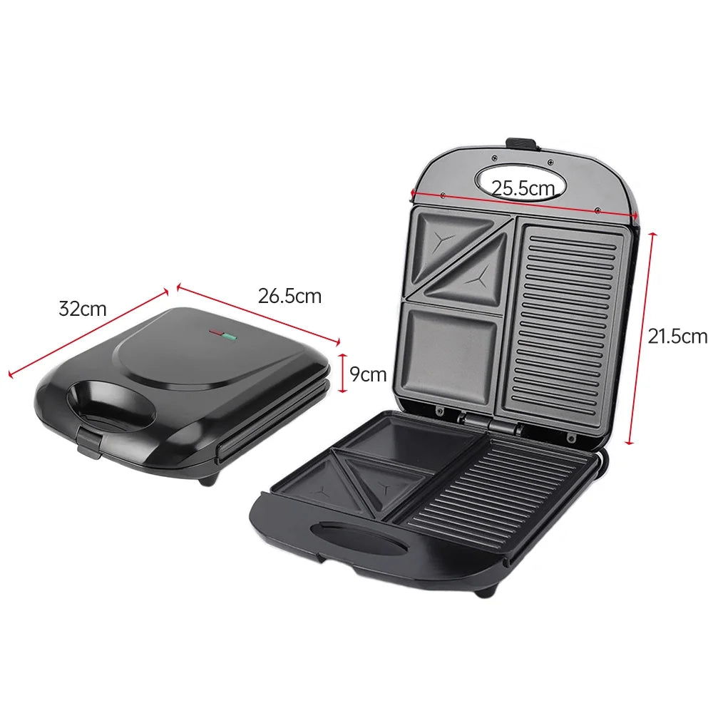 1400W Non-Stick Electric Grill Waffle Maker J4855