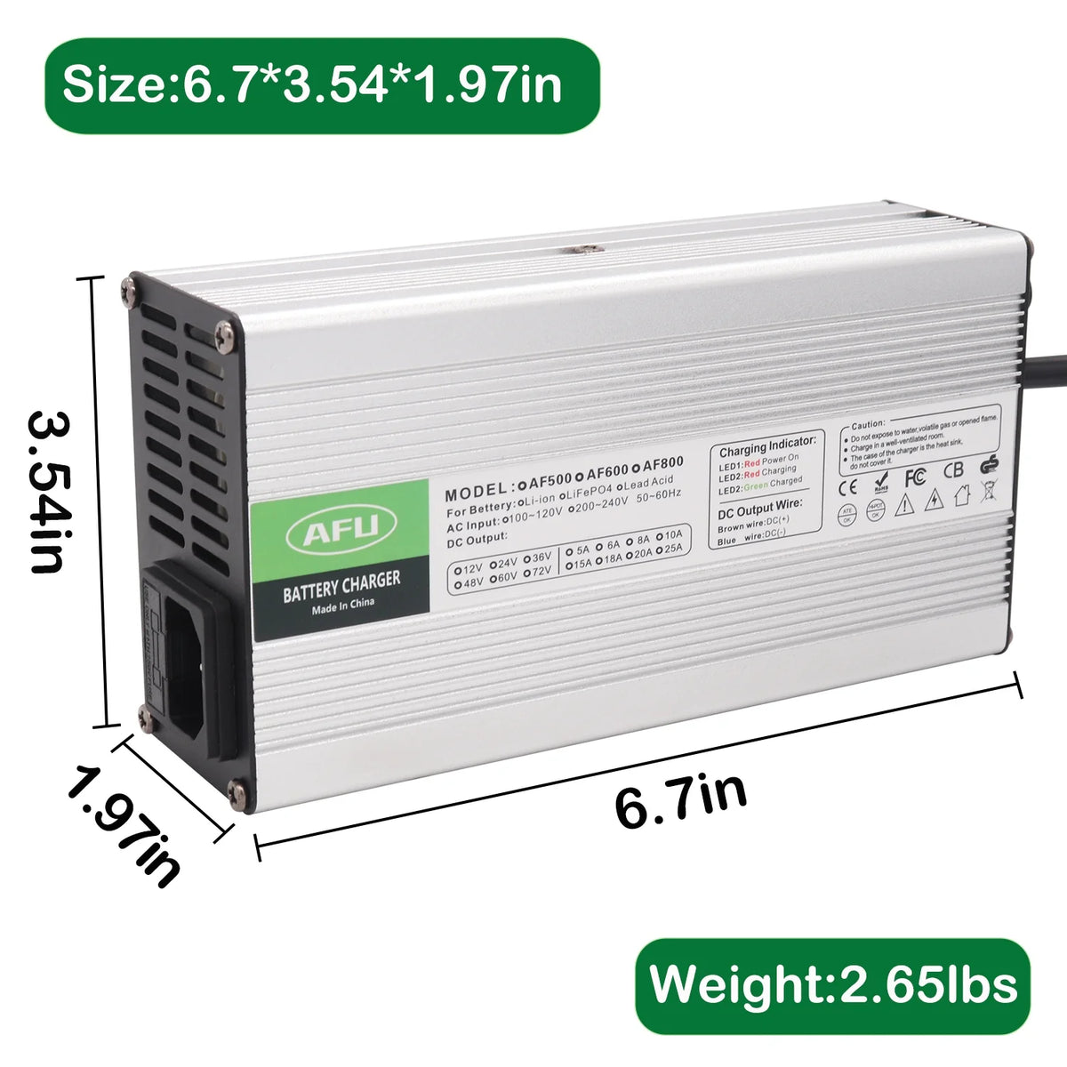 84V 4A Lithium Battery Charger for 20S Li-Ion Lipo Battery Pack X812