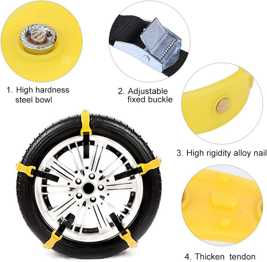 10pcs Universal Tire Anti-Skid Snow Chains for Car Truck SUV M175