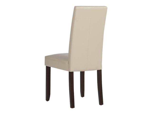 Faux Leather Parson Dining Chair, Satin Cream, Set of 2 K840