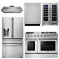 48 Propane Gas Range, Range Hood, Refrigerator with Water and Ice Dispenser, Dishwasher, Wine Cooler N273