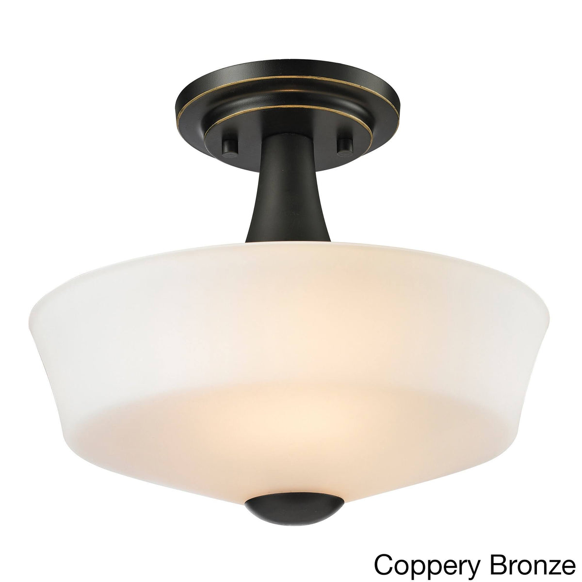 Matte Opal Glass Semi-Flush Mount Y759