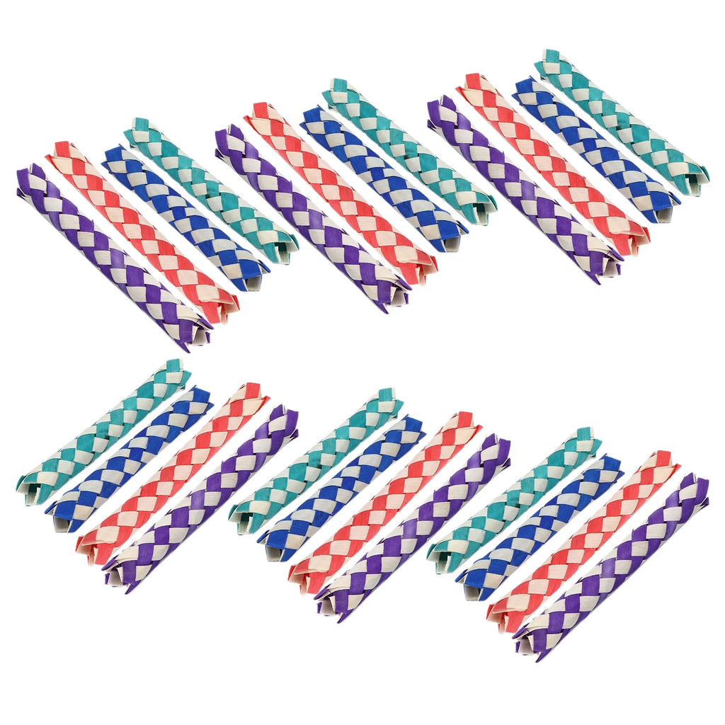 24Pcs Bamboo Finger Traps Chew Toy I2752