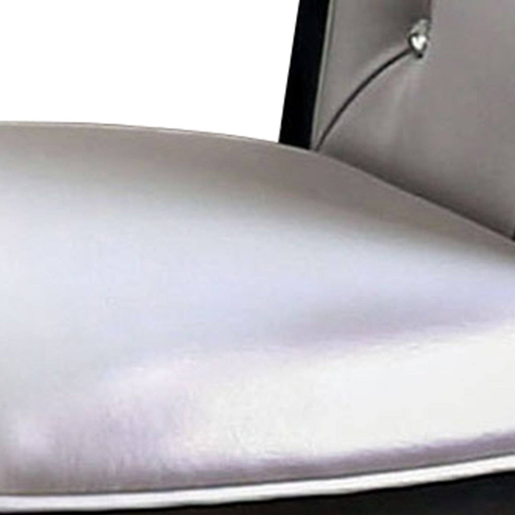 Silver and Black Wooden Side Chair Set of 2 F703