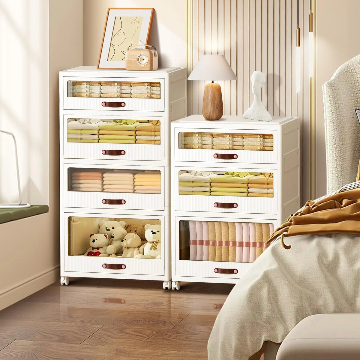 White 5 Drawer Plastic Dresser P763