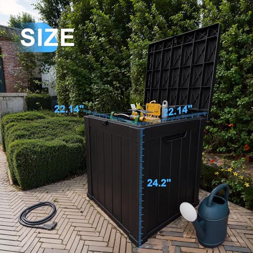 100 Gallon Black Resin Outdoor Storage Box C652198