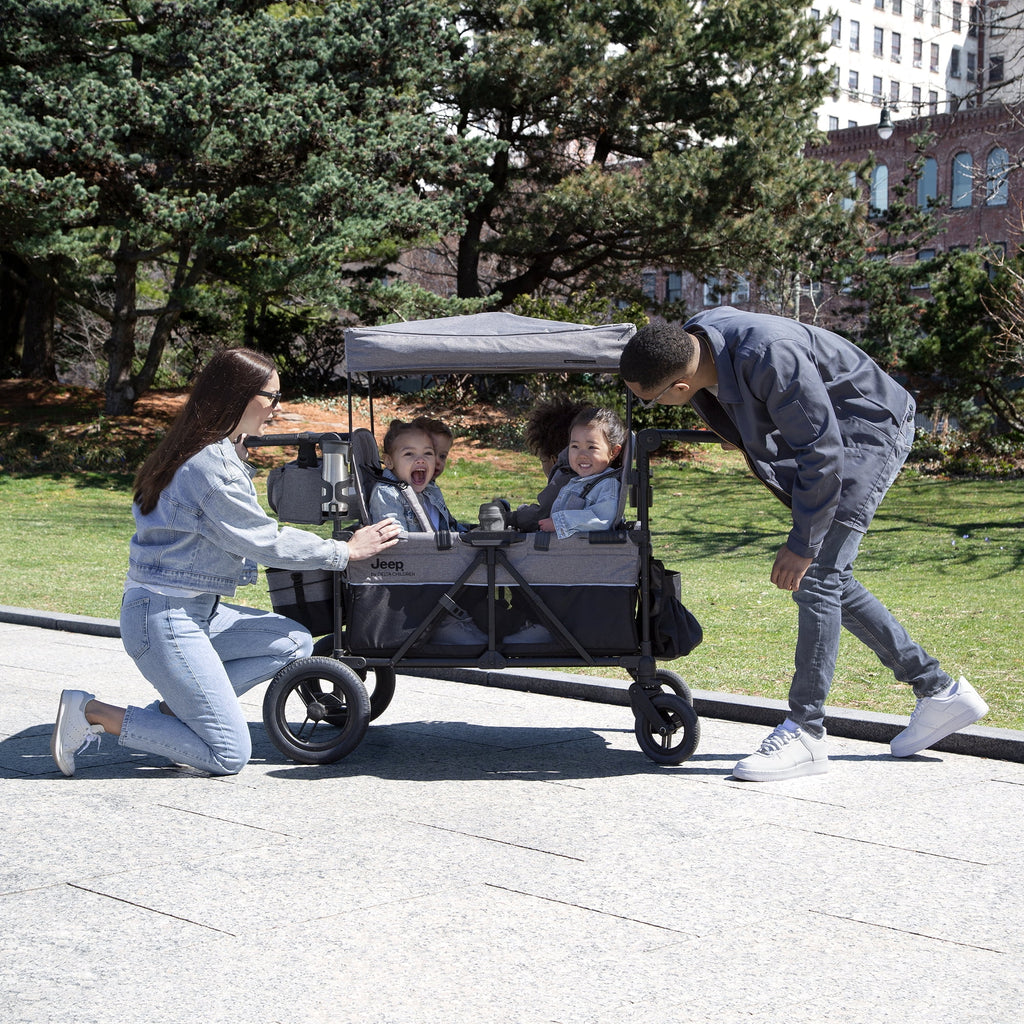 Grey 4 Seater Stroller Wagon V6810