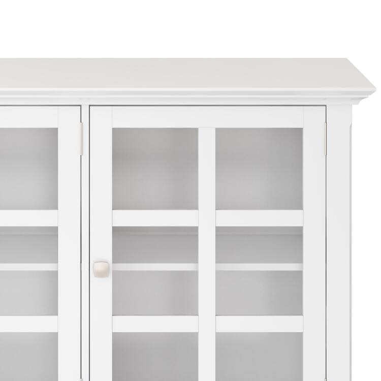 White Solid Wood Wide Storage Cabinet S500411