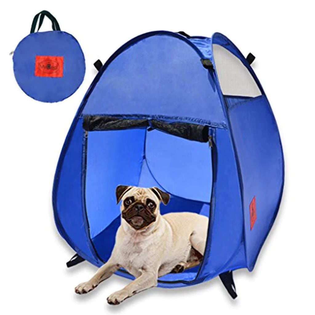Pop Up Pet House with 3 Net Windows and Zipper Door O934724