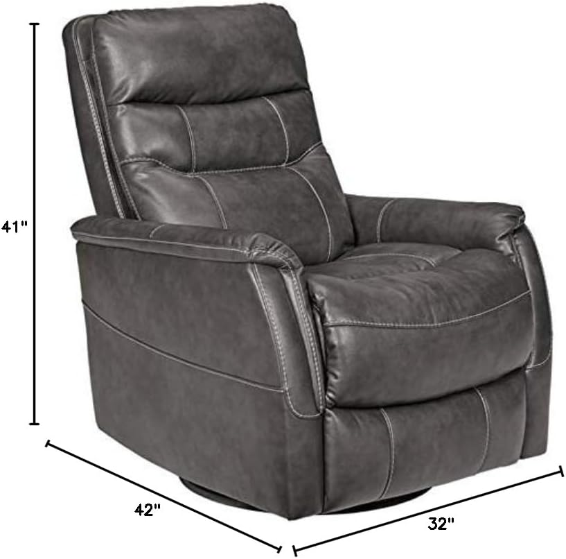 Dark Gray Swivel Glider Recliner M174
