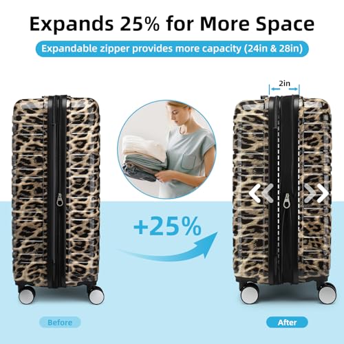 3 Piece Hardside Spinner Luggage Set with TSA Lock L92068