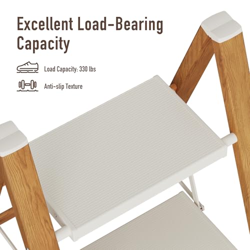 Lightweight Aluminum Folding Step Stool with Anti-Slip Pedals, 330 lbs Capacity M367