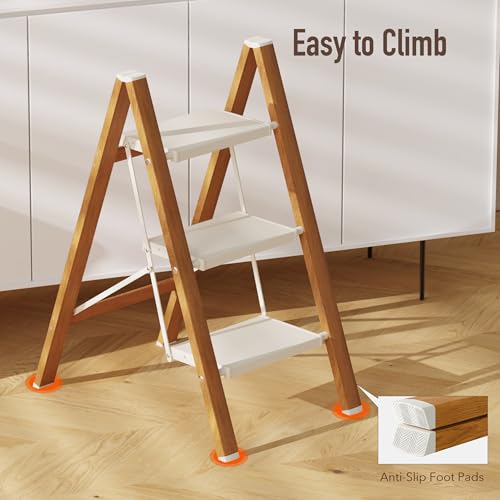Lightweight Aluminum Folding Step Stool with Anti-Slip Pedals, 330 lbs Capacity M367