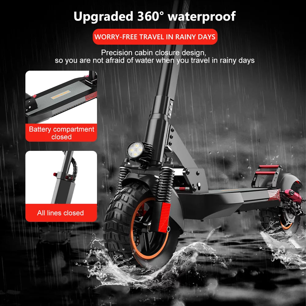 Electric Scooter with Seat, 10" Pneumatic Tires, 600W Motor J551