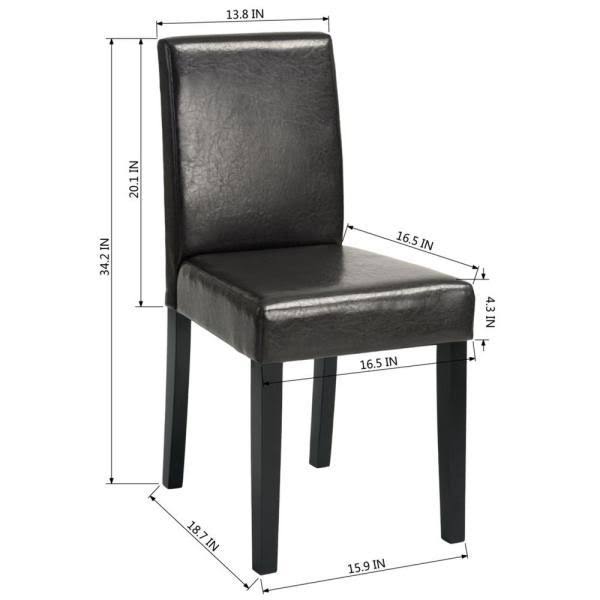 Brown PU Side Dining Chair (Set of 2) T158336