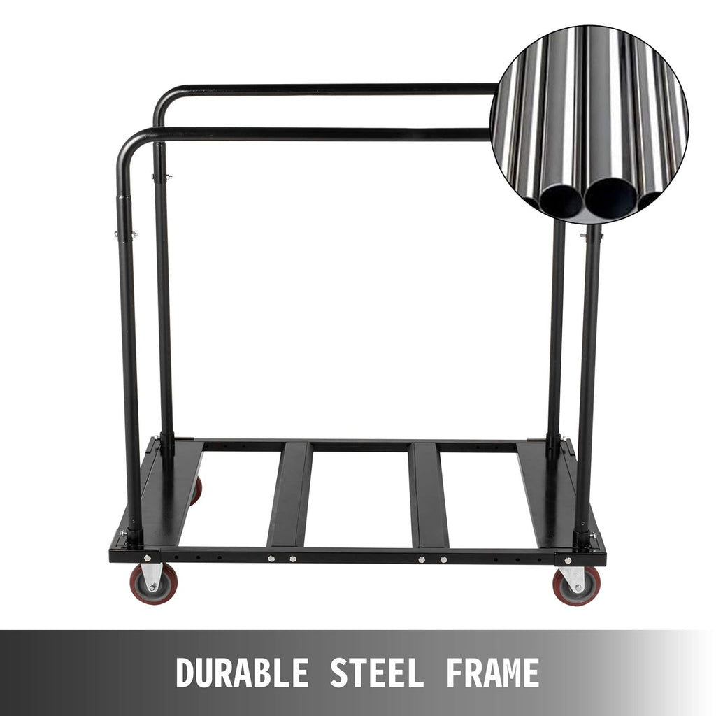 Black Steel Frame Folding Table Cart T9157