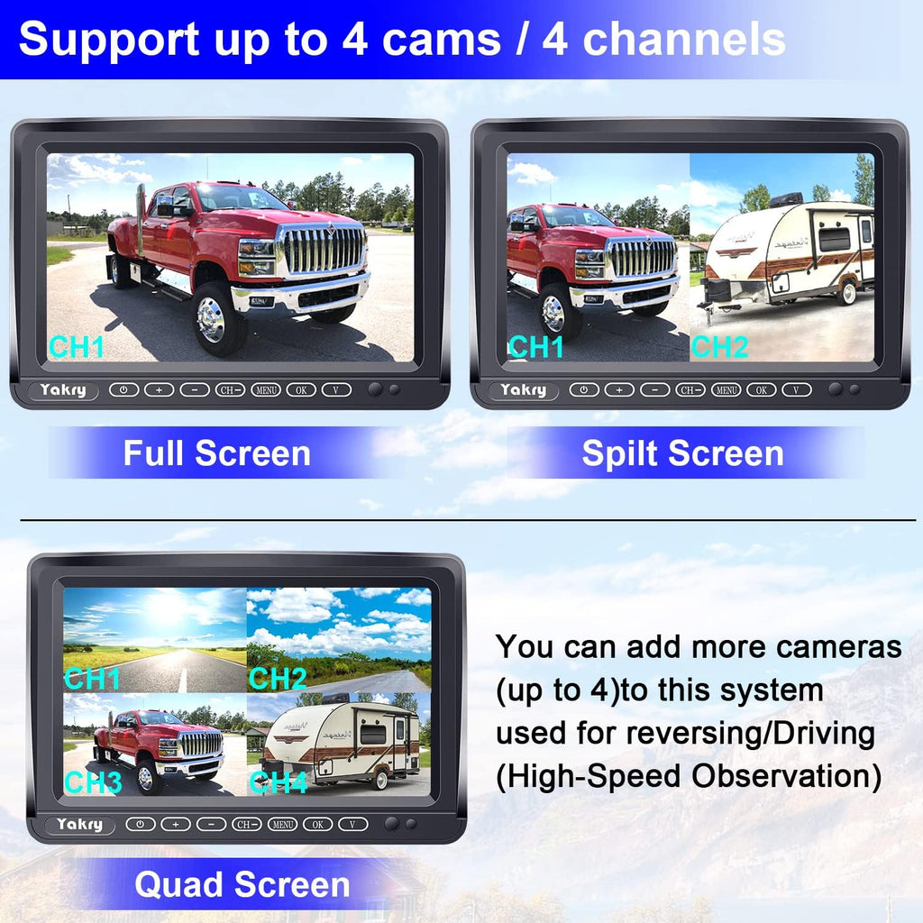 Wireless Backup Camera 7 Inch DVR Monitor Touch Key N51441