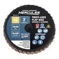 3 in. 40-Grit Twist Lock Flap Discs Ceramic 3-Pack F896