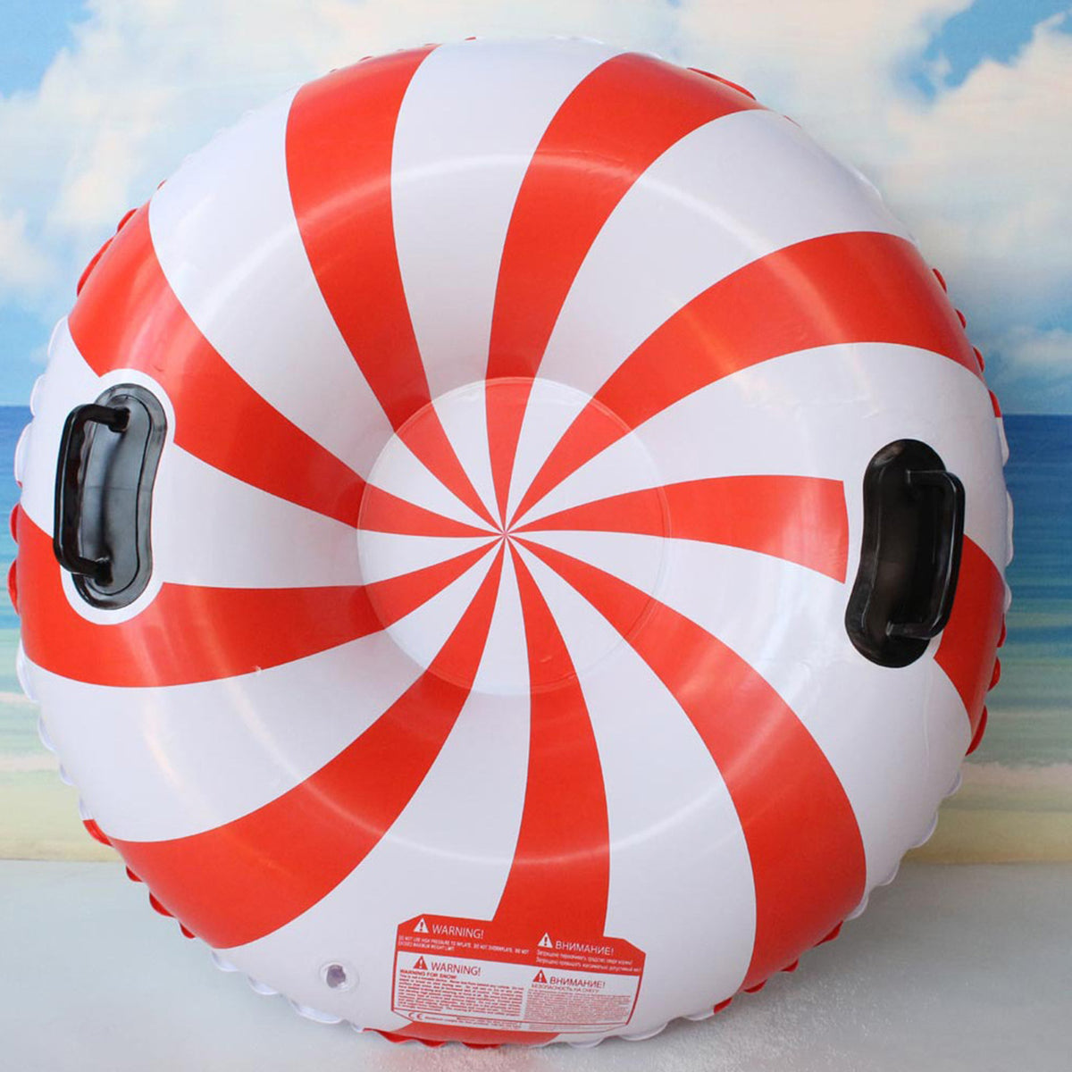 Inflatable Ski Ring with Reinforced Handles O4557