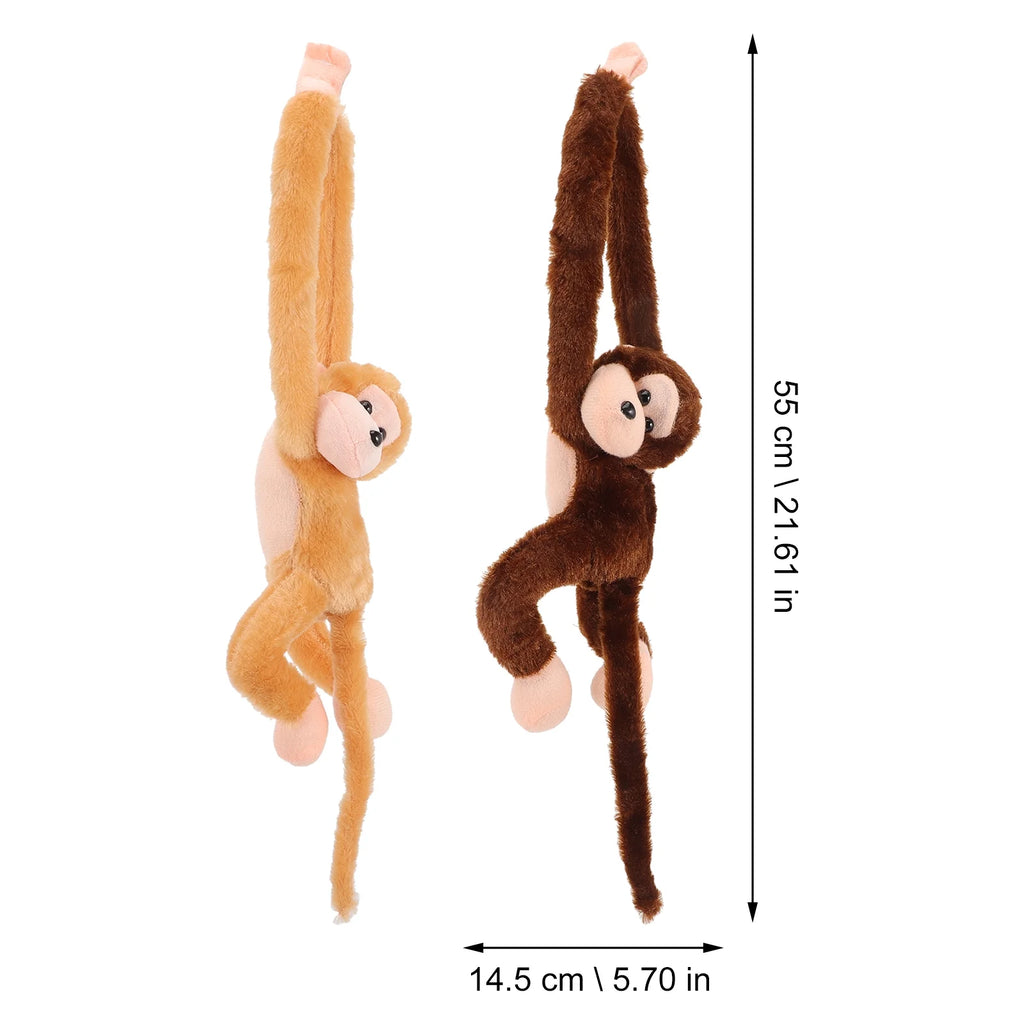 2Pcs Hanging Plush Monkey Doll Stuffed Animal Toy N2130