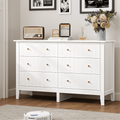 White 6 Drawer Wood Dresser Z267