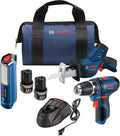 12V Max 3-Tool Combo Kit with Drill/Driver, Reciprocating Saw and LED Worklight P287394