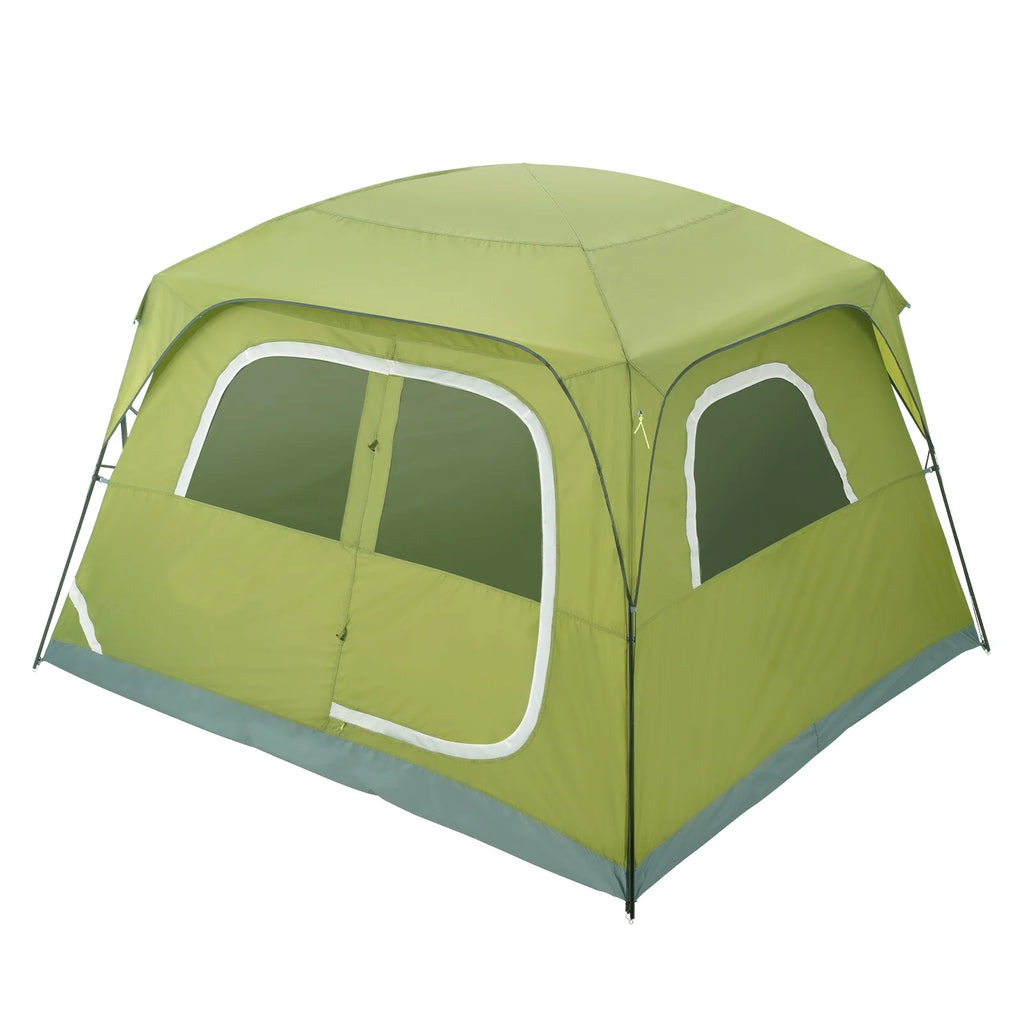 Camping Tent 10x9x6.5ft 6 People Waterproof Lightweight 190T Polyester 150D Oxford Fabric L971205