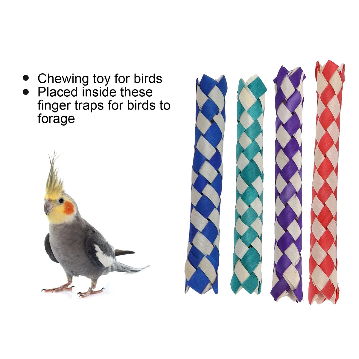 24Pcs Bamboo Finger Traps Chew Toy I2752