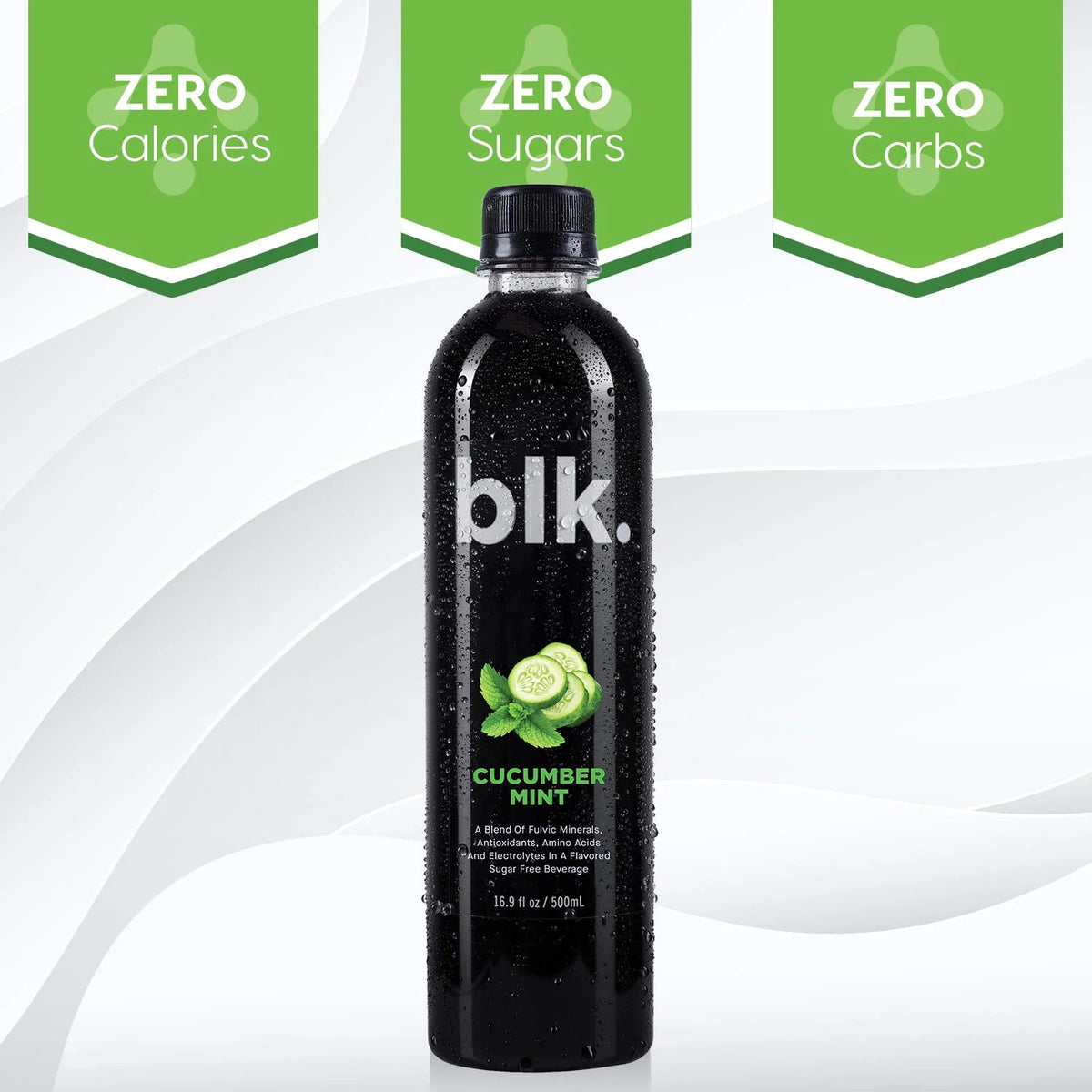 Cucumber Mint Fulvic Enriched Water 16.9oz / 500ml (12 Pack) S8340