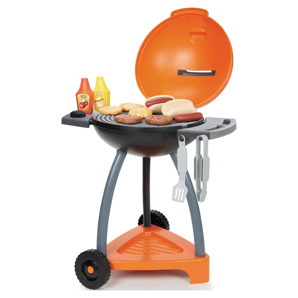 15-Piece Outdoor Plastic Pretend Play Barbecue Grill Toys Playset D12348