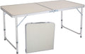 White 4 Feet Adjustable Aluminum Folding Table N3070