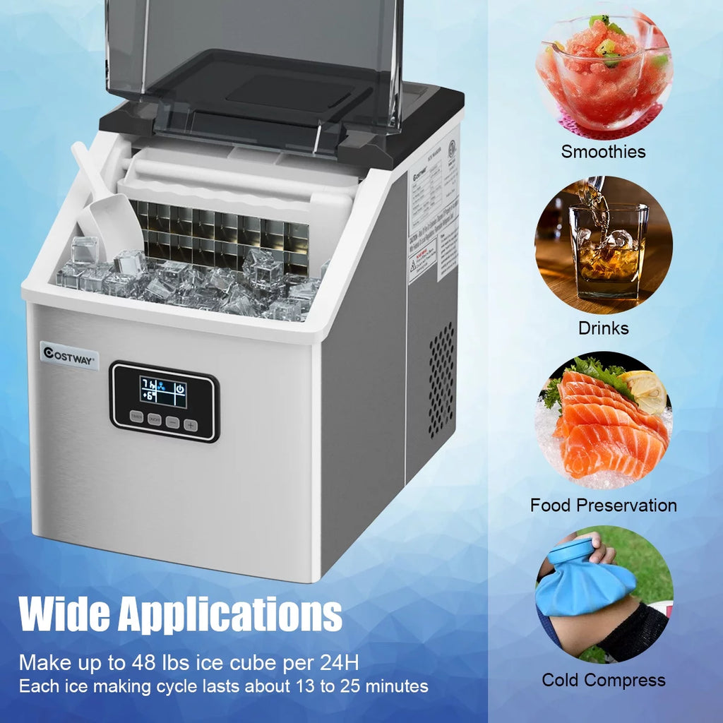 Stainless Steel Countertop Ice Maker Machine T2871