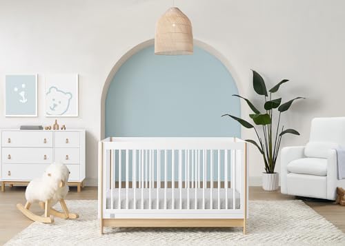 Bianca White Natural 4-in-1 Convertible Crib Y979