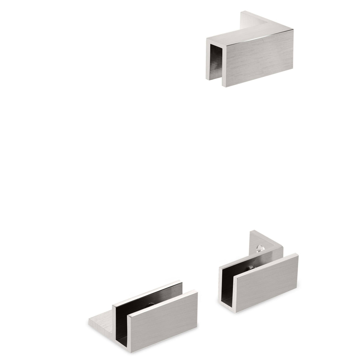 Brushed Nickel Frameless Fixed Glass Shower Panel D695