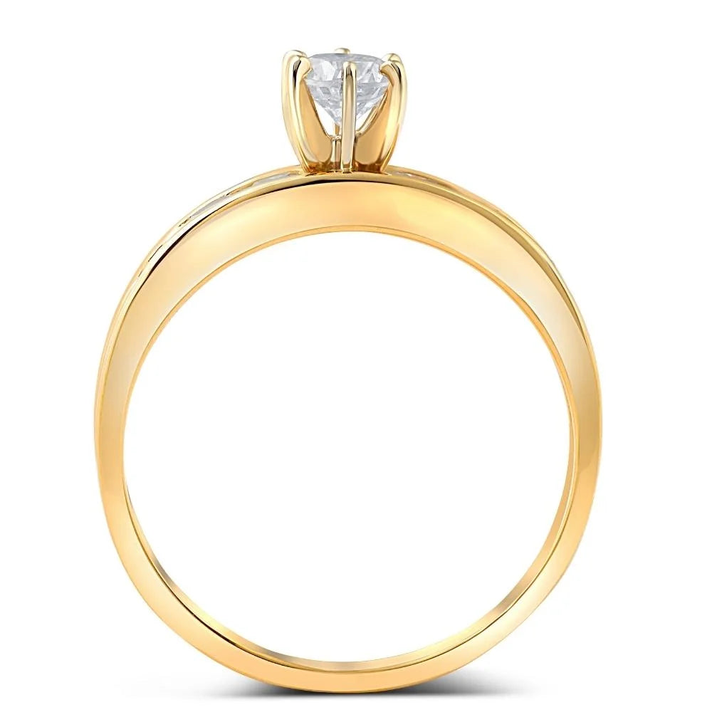 14K Yellow Gold Diamond Engagement Ring T551863