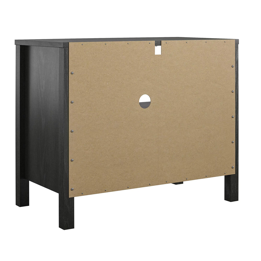 Black 1 Drawer Nightstand P4498